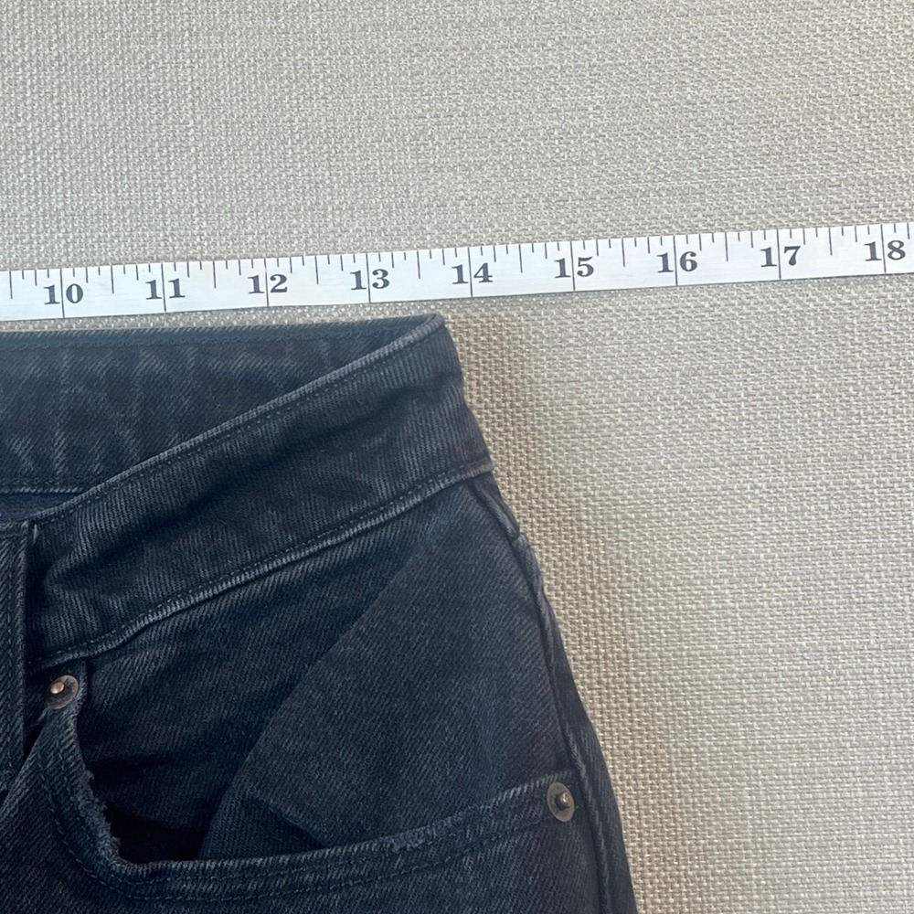 Abercrombie & Fitch Relaxed Jean Womens 27/4R Black Curve Love 90s Distressed - Picture 4 of 8